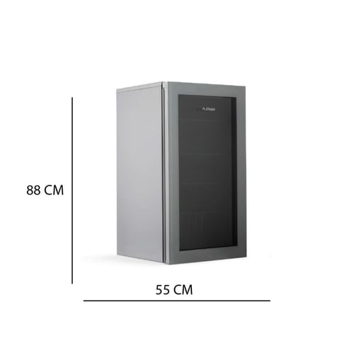 بلاتينيوم MF-2000G ثلاجة عرض ميني، حجم 92 لتر، باب...