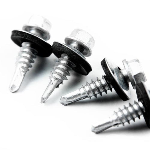 Hex Head Self Drilling Screw, Zinc Plated, with ED...
