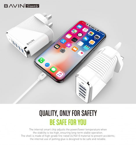 فيش جداري 4 مخارج يو اس بي