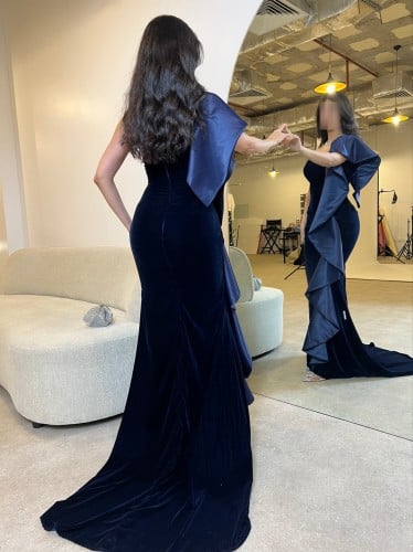 Velvet dark blue