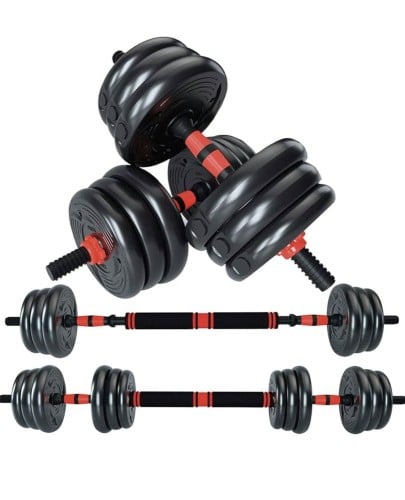 مجموعة اثقال30كيلو مع بار دمج