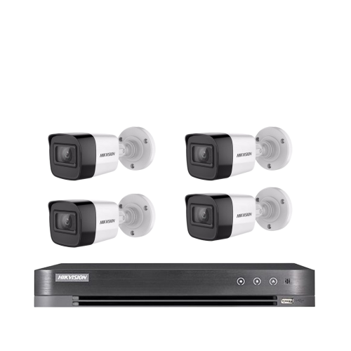 4 كاميرات مراقبة مع جهاز تسجيل وسعة تحزين 1 تيرا