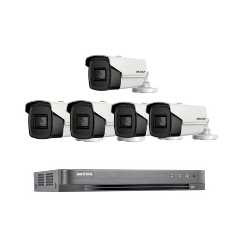 5 كاميرات8 ميجا وجهاز تسجيل وهارديسك 1تيرا بايت