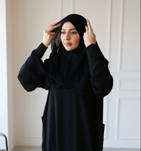 خمار أسود لف كويتي