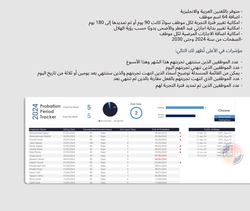 ملف اكسل متعقب فترة التجربة
