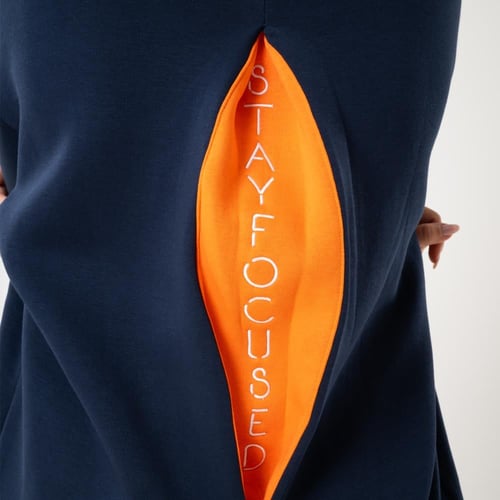 Dark blue hoodie oversized- unisex