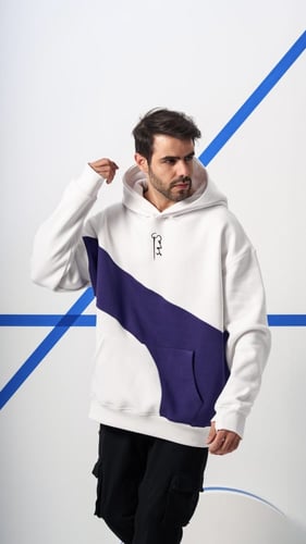 Oversized white hoodie - unisex