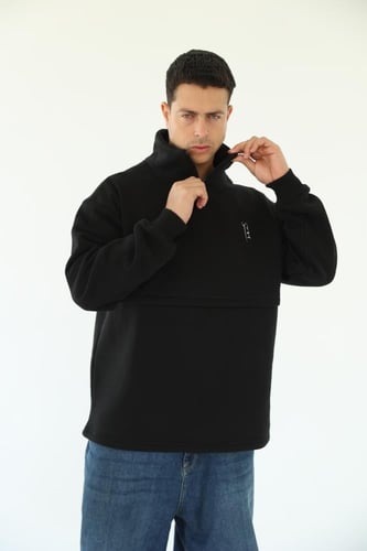 Black sweater oversized - unisex