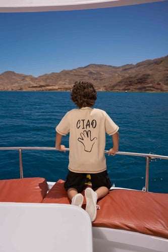 Beige t-shirt children set - ciao