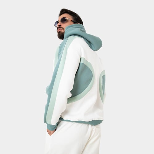 White hoodie oversized- unisex