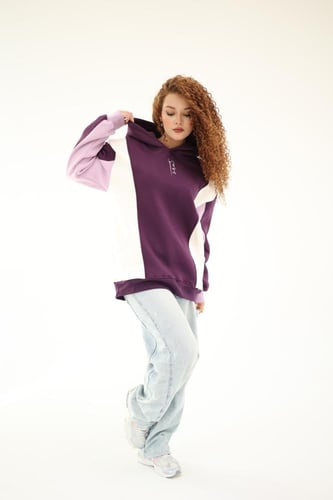 Purple hoodie oversized - unisex