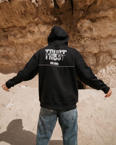 Black ninja hoodie oversized- unisex