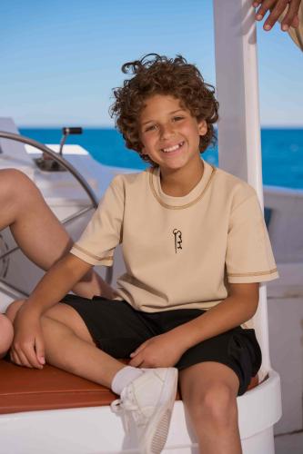 Beige t-shirt children set - ciao