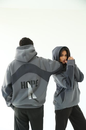 Dark gray hoodie oversized - unisex