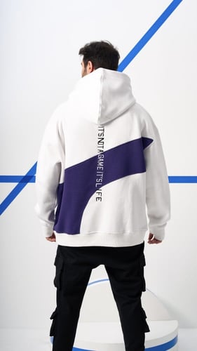 Oversized white hoodie - unisex