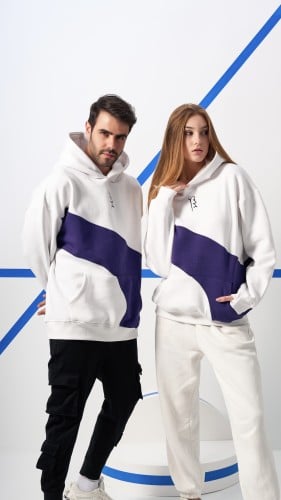 Oversized white hoodie - unisex