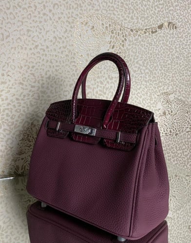 بيركن وسط عودي كروك قفل فضي