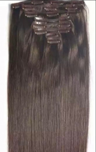 اكستنشن 10قطع كلبسات طول 20 وزن 200بني غامق