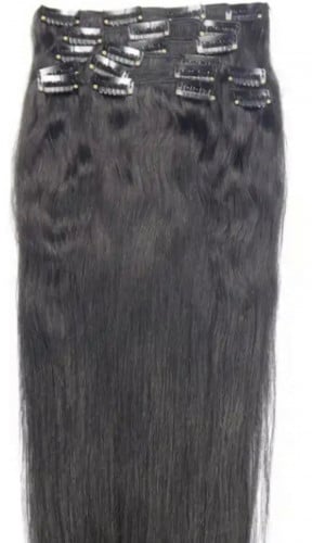 اكستنشن 10قطع كلبسات وطول 20 وزن 200 اسود طبيعي