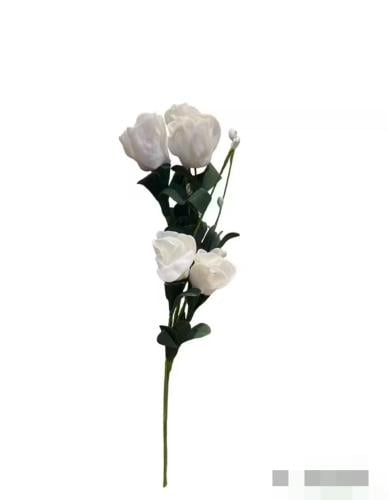 ورد صناعي ابيض اللون