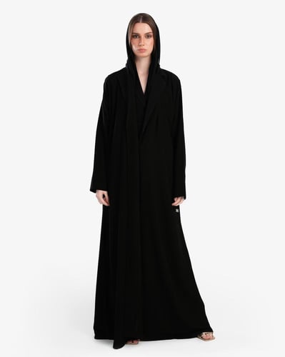 L036 - عباية ثلاثة قطع أسود