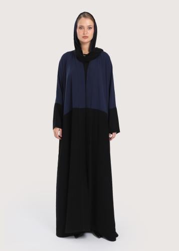 L232 - Navy Blue Crepe Abaya