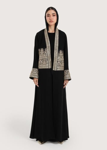 L270 - كريب تطريز ذهبي