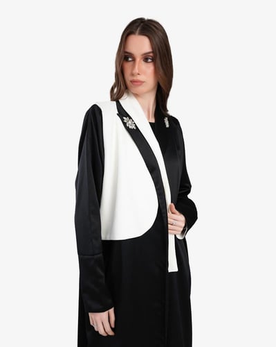 L031- عباية رسمية كريب ستان