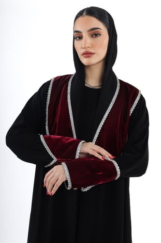 L268 - كريب - قطيفة برغندي