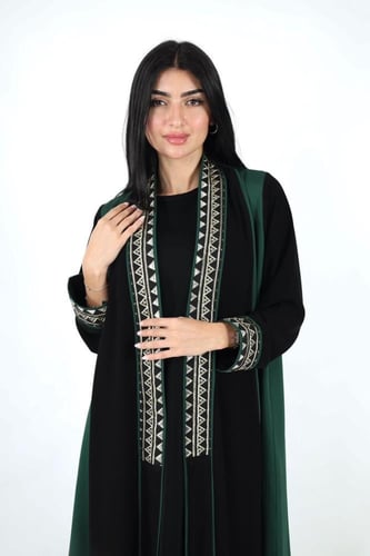 L251- كريب أسود- ذهبي وفضي