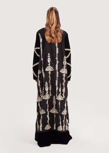 L199 - لنن قصب ذهبي مع مخمل