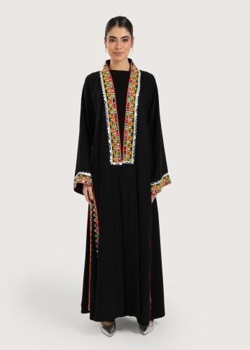 L280- كريب- تطريز تراثي