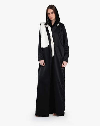 L031- عباية رسمية كريب ستان