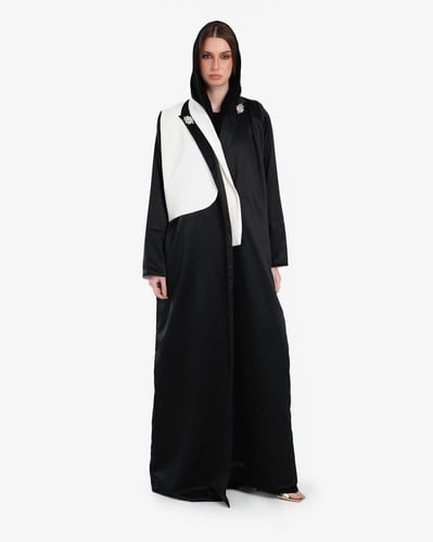 L031- عباية رسمية كريب ستان