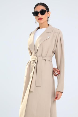 L151- عباية كريب بيج كرستالات