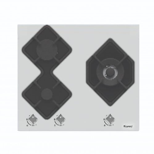 سطح غاز 60سم زجاج ابيض F08