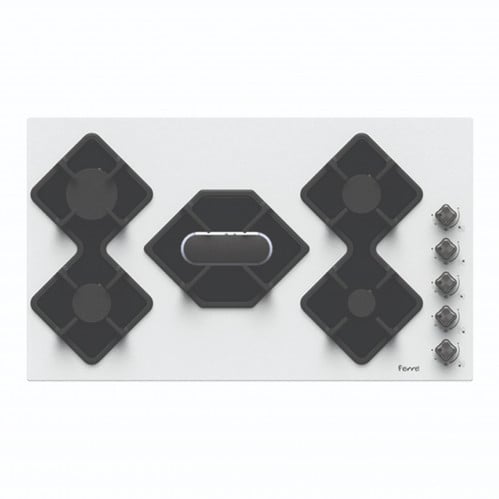 سطح غاز 90سم زجاج ابيض ثقيل F42