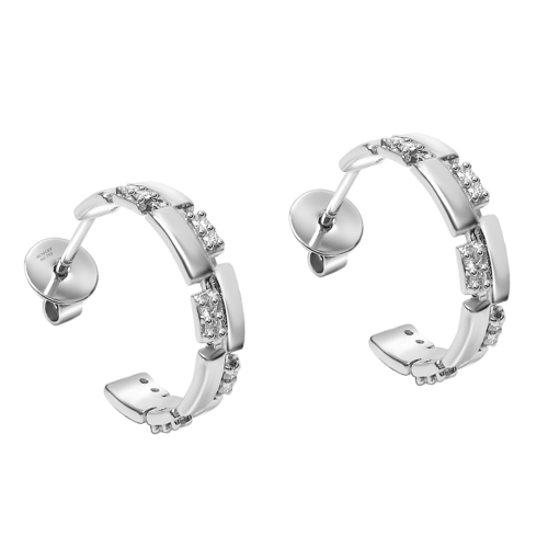 حلق مجموعة المربع بالالماس بنقاء VS