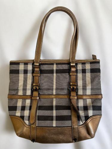 Burberry Shoulder Bag with Gold Trim