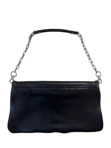 Tory Burch Black Leather Reva Flap Shoulder Bag
