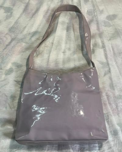 Lilac Patent Leather Shoulder Bag