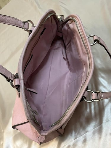 Coach Pink Pebbled Leather Satchel Bag