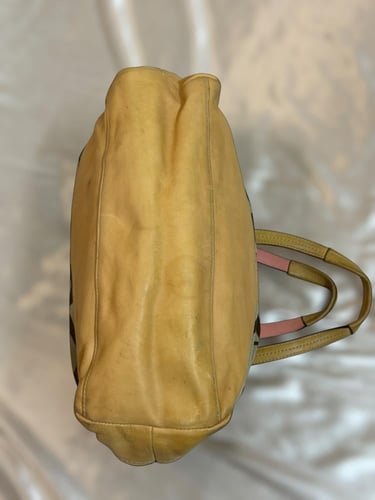 Coach Brown Monogram Canvas Tote Bag with Leather...