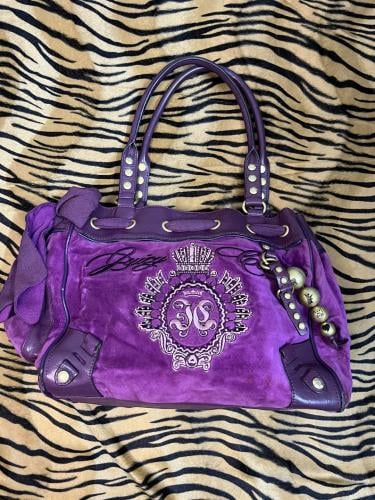 Juicy Couture Purple Suede Tote Bag