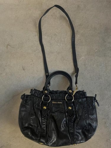 MIU MIU Black Leather Satchel