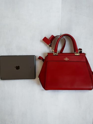 Coach Red Leather Handbag