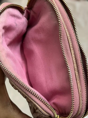 Miu Miu Brown Matelassé Leather Mini Shoulder Bag