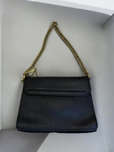 Goatskin Suede Mini GV3 Shoulder Bag Black