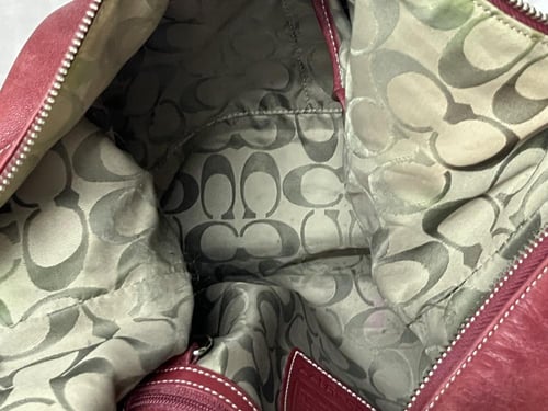 Coach Red Leather Shoulder Bag