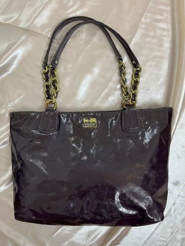 Coach Patent Leather Tote Bag